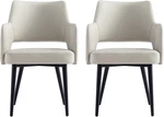 Elegant Stone Faux Leather Dining Chairs With Arms - Set Of 2 New. Price: $908.99.