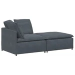 Modular Sofa With Footstool&cushions Velvet Dark Gray Sectional Vidaxl New. Price: $483.99.