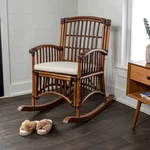 Jonathan RCK200 Swayze Bohemian Farmhouse Woven Rattan/wood Rocking Chair New. Price: $283.99.