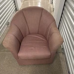 Mechcraft Modern Inc. Pink Upholstered Accent Chair Wood Frame Polyester Fabric Used. Price: $60.49.