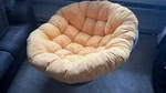 International Caravan Piece Rattan 42-INCH Papasan Chair Micro Suede Cushion Used. Price: $129.99.