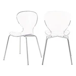 Meridian Furniture Clarion 18"H Metal Dining Chair Chrome (set Of 2) New. Price: $239.30.