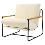 Vevor Accent Chair Modern Sling Metal Frame Wood Armrest Living Room Beige New. Price: $109.99.