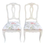 2000S Ethan Allen Country French Dining Chairs Brittany Pair (a) 26-6202 Used. Price: $598.00.