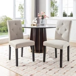 Vecelo Dining Chairs Set Of 2 Tufted Upholstered Armless New. Price: $104.99.