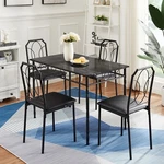 Vecelo 3/5 Pieces Dining Table Set Kitchen Breakfast Faux Leather Chairs New. Price: $248.99.