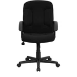 Flash Furniture Mid Back Office Chair With Nylon Arms In Black New. Price: $159.47.