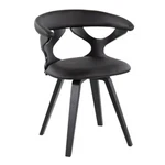 Lumisource Gardenia Chair In Wood/black Pu Ch-gardbkbk New. Price: $199.99.