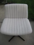 Cross-legged Swivel Office Criss Chair, Oversized Seat No Wheels, Adjusts Used. Price: $24.00.