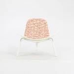 2021 Carl Hansen CH07 Shell Chair In White & Red By Wegner Made Denmark Used. Price: $2950.00.