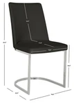 Safavieh Parkston 18''H Leather Side Chair, Reduced Price 2172700683 FOX2013B Open. Price: $250.00.