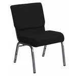 Flash Furniture 21''W Black Fabric Stacking Church Chair XU-CH0221-BK-SV-GG New. Price: $124.91.