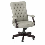 Bush Saratoga Upholstered Fabric Office Chair With High Back In Light Gray New. Price: $146.84.