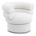 Meridian Furniture Valentina Cream Linen Textured Fabric Accent Swivel Chair New. Price: $423.30.