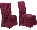 1 Stylemaster Belle Maison Genoa Damask Dining Chair Cover Burgundy Pre-owned. Price: $12.21.