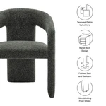 Modway Oslo Dining Accent Chair Anthracite New. Price: $284.64.