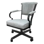 Tobias Designs Swivel Fabric & Metal Caster Dining Chair Miami Slate/gray New. Price: $473.70.