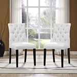 Modway Duchess Dining Chair Vinyl Set Of 2 White New. Price: $214.00.