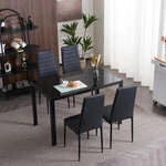 4 X Backrest Cushion Horizontal Sewing Decoration Pu Leather Dining Chair Black New. Price: $121.98.