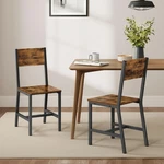 Vasagle Dining Set Of 2, Rustic Wood With Metal Steel Frame, Eas... New. Price: $78.69.