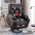 Canmov Power Lift Recliner Chair, Oversized Faux Leather W/ Heat & Massage New. Price: $339.29.