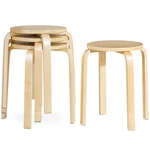 Topbuy 4 Pcs Stacking Bentwood Stool Round Dining Chair Backless Bar New. Price: $80.99.