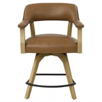 Steve Silver Rylie Faux Leather Swivel Counter Arm Chair In Brown New. Price: $168.77.