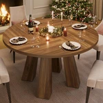 Idealhouse 47 Round Dining Table For 4-6 Wood Kitchen Sturdy Base New. Price: $239.07.