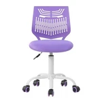 Furniturer Favors Swivel Teen Armless Mesh And Plastic Task Chair In Purple New. Price: $88.99.
