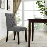 Modway Upholstered Fabric Button Tufted Parsons Dining Chair Gray New. Price: $64.70.