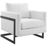 Modway Posse Upholstered Fabric Accent Chair In Black And White New. Price: $416.99.