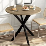 Unovivy 31.5 Round Dining Table Natural Oak Seats 2-4 New. Price: $129.99.