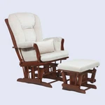 Afg Alice Glider Chair And Ottoman Espresso With Pillow New. Price: $349.00.