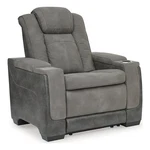 Pemberly Row Contemporary Faux Leather Power Recliner Gray New. Price: $1679.78.
