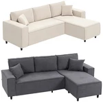 Homcom Chaise Sectional Sofa, Corduroy Fabric Corner Couch New. Price: $322.99.