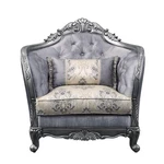 Acme Ariadne Fabric Button Tufted Chair With 1 Pillow Platinum Gray New. Price: $1330.58.