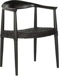 Boho Modern 17" Woven Arm Chair In Black - Stylish Home Accent New. Price: $410.99.