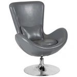 Flash Egg Gray Leathersoft Side Reception Chair CH-162430-GY-LEA-GG New. Price: $584.99.