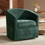 Salvador Robin Emerald Fabric Swivel Chair New. Price: $449.99.