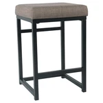 Open Back Metal Counter Height Barstool Dark Gray - Homepop New. Price: $43.99.
