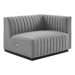 Modway Conjure Modern Channel Tufted Fabric Right-arm Chair In Light Gray New. Price: $728.89.