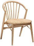 Baxton Studio Kobe Natural Brown Wood Rattan Dining Chair New. Price: $220.00.