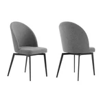 Armen Living Sunny 19" Fabric Swivel Dining Room Chairs Gray/black (set Of 2) New. Price: $366.18.
