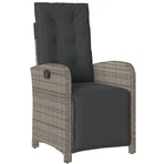 Reclining Patio Chair With Footrest Outdoor Furniture Gray Poly Rattan Vidaxl New. Price: $189.99.