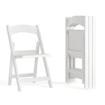 Folding Chair Set Of 4 White Resin 800LB Capacity Hercules Series Flash Weight New. Price: $209.99.