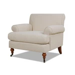 Alana Lawson Accent Arm Chair Metal Casters Sky Neutral New. Price: $715.99.