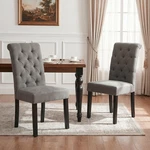 Lssbought Upholstered Dining Chairs Set Of 2,TUFTED Parsons 2PCS, Gray-towel New. Price: $196.99.