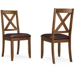Dinning Chairs Brown Kitchen Table Seat Farmhouse Rustic Wood Padded Set Of 2 New. Price: $222.99.