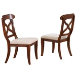 Sunset Trading Andrews 18.5" Wood Dining Chairs Chestnut Brown (set Of 2) New. Price: $396.50.