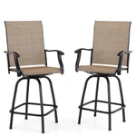 Phi Villa Outdoor Swivel Bar Stools Set Of 2, Height Patio Chairs 30" Seat New. Price: $281.59.
